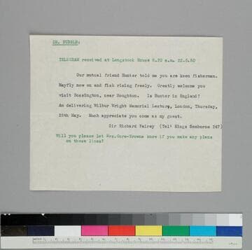 Pioneer aviator Richard Fairey wires EPH