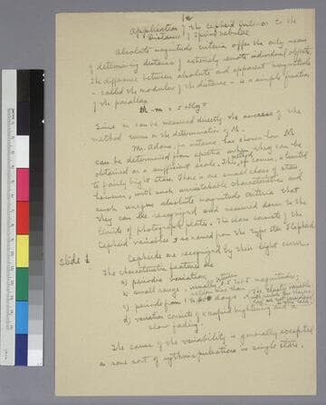 Notes for a Talk on the Application of Cepheid Criterion to Spiral Nebulae