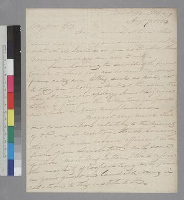 E.S. Davis, Abbeville, South Carolina, letter to Thomas Jefferson, Monticello