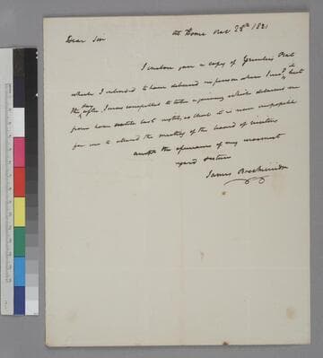 James Breckenridge, Fincastle, letter to Thomas Jefferson