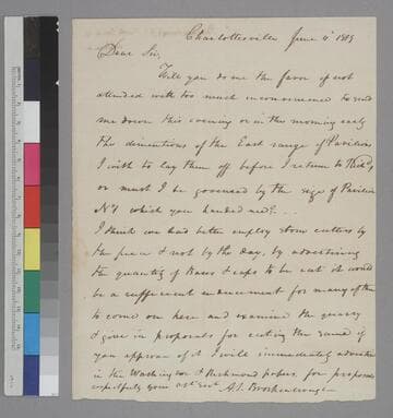 Arthur S. Brockenbrough, Charlottesville, letter to Thomas Jefferson