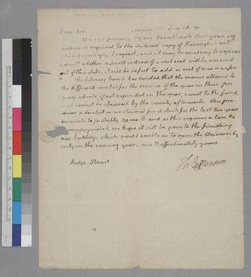 Thomas Jefferson, Monticello, letter to Archibald Stuart