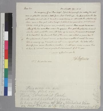 Thomas Jefferson, Monticello, letter to Wilson Cary Nicholas