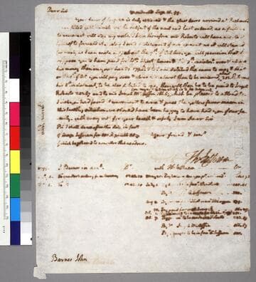 Thomas Jefferson, Monticello, letter to John Barnes