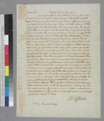 Thomas Jefferson, Poplar Forest, letter to William A. Burwell