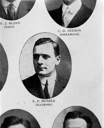 Yearbook photograph of Edwin Powell Hubble