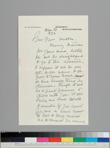 Mary De Navarro writes to GBH