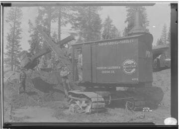 Big Creek, Miscellaneous - Steam Shovel at work