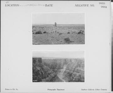 Colorado River - Desertscape with monument