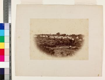 Indian encampment between Camp Supply and the Llano Estacado (Staked Plains) of Texas, 1868