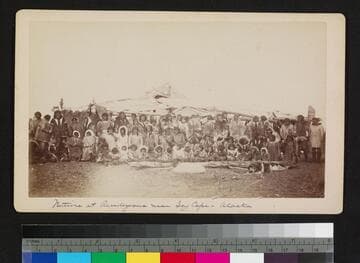 Natives at rendezvous near Icy Cape -- Alaska