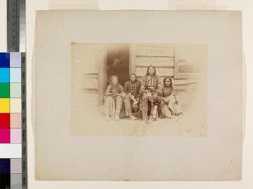 Walk-u-betta, an Arapahoe chief and members of his band, 1868