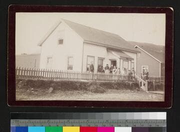 Group of children and three adults