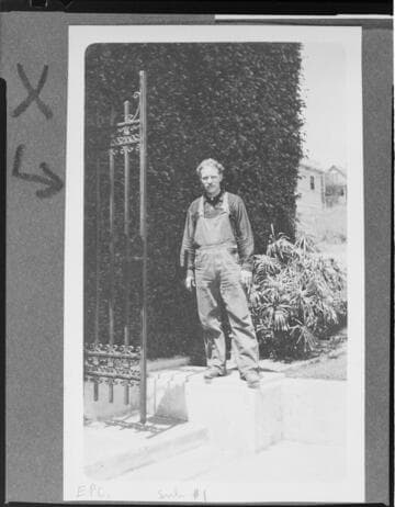 Emory P. Chase standing in front of Los Angeles #1 Substation