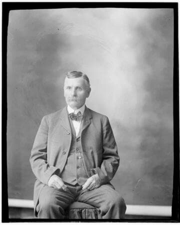 A portrait of an unknown man with moustache