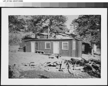 Front view of Merrick Lake dining cabin at Vermejo Ranch