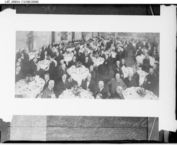 Harry Chandler at a large formal banquet