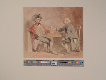 Two Men Seated with Tankard