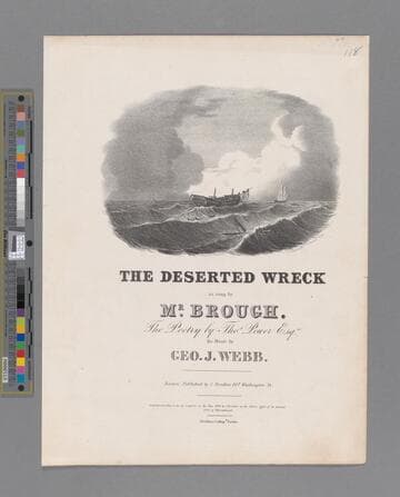 The deserted wreck / as sung by Mr. Brough ; the poetry by Thos. Power Esqre ; the music by Geo. J. Webb