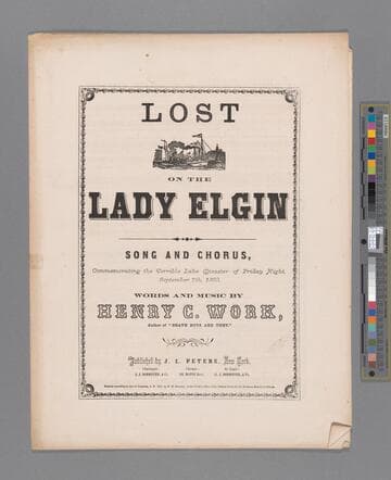 Lost on the 'Lady Elgin' / words and music by Henry C. Work