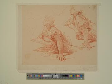 Studies of Draped Kneeling Woman