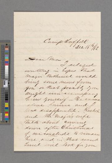 Harlan, George Cuvier. Letter to Margaret Howell Harlan