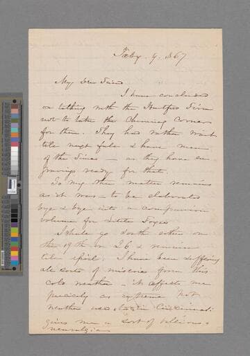 Stowe, Harriet Beecher. Letter to James Thomas Fields
