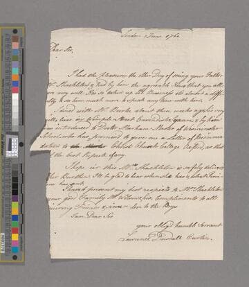 Curtin, Lawrence Dowdall. Letter to Richard Shackleton