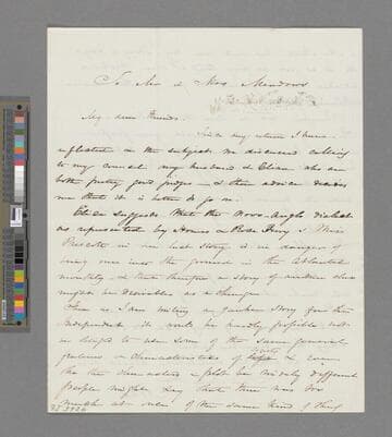 Stowe, Harriet Beecher. Letter to James Thomas Fields and Annie Adams Fields