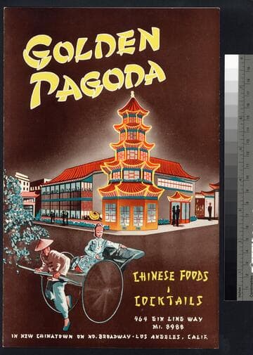 Golden Pagoda, restaurant menu