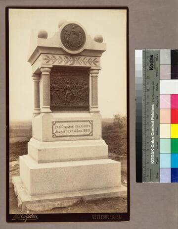 Monument honoring the 1st New York Light Artillery, Battery I, 2nd Division, 11th Corps