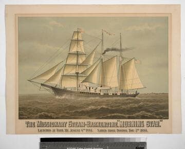The missionary steam-barkentine, "Morning Star."
