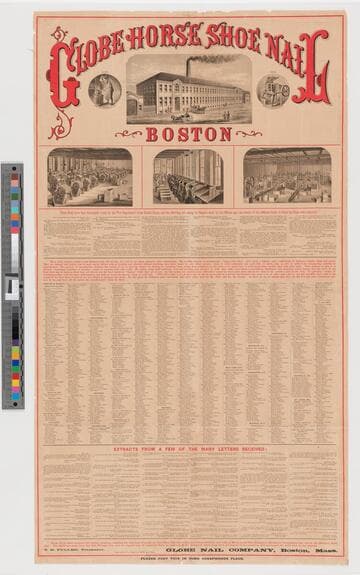 Globe horse shoe nail Boston