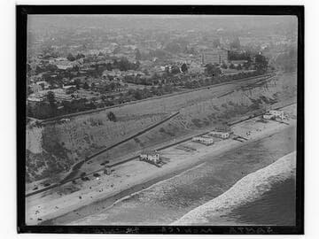 Aerial view of the California Incline, Santa Monica, California