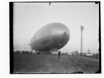 Graf Zeppelin with crowd