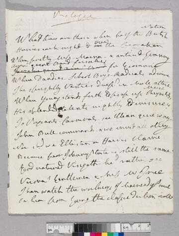 [Leigh, James Henry, 1765-1823]. Prologue [to Chrononhotonthologos]