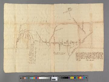 Jonathan Harrison map of the land between the Delaware and Susquehanna Rivers, with Indian towns and trails identified