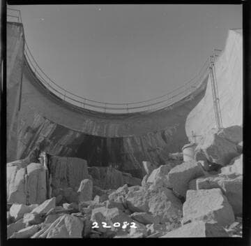 Big Creek, Florence Lake Dam - View of Intrados Arch #37