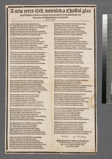 A new yeres gift, intituled, a christal glas for all estates to looke in, : wherein they may plainly see the iust rewarde, for unsaciate and abhominable couetousnesse. M.D.LXIX