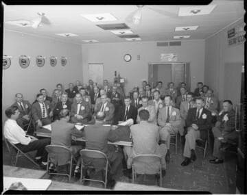 Sales meeting in a demonstration kitchen