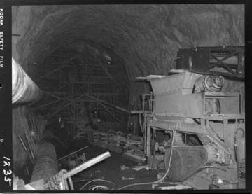 Big Creek - Mammoth Pool - Diversion tunnel plug pumpcrete setup