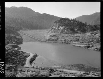 Big Creek - Mammoth Pool - General view - Dam and Reservoir from East abutment