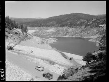 Big Creek - Mammoth Pool - General view - Dam and Reservoir from East abutment