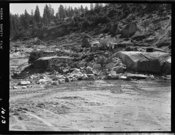 Big Creek - Mammoth Pool - Cleanup on the East abutment