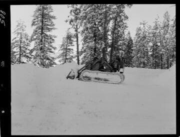 Big Creek - Mammoth Pool - Skip loader on 0400 road