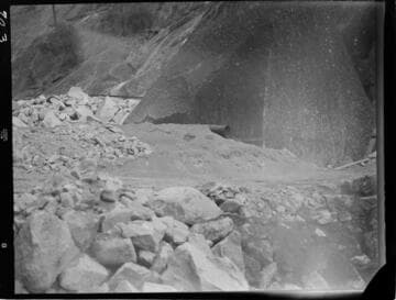 Big Creek - Mammoth Pool - Drain pipe in downstream rock-fill toe