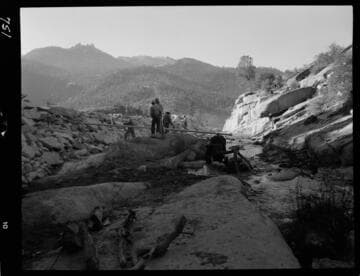 Big Creek - Mammoth Pool - Working on enlargement of Daulton Creek diversion channel