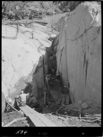Big Creek - Mammoth Pool - Test drilling and cleanup in cutoff trench