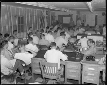 Employees filling out surveys from California Institute of Technology