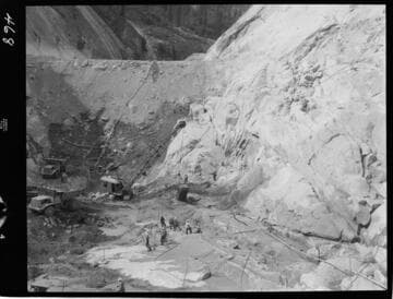 Big Creek - Mammoth Pool - Grouting of west abutment and cutoff trench excavation